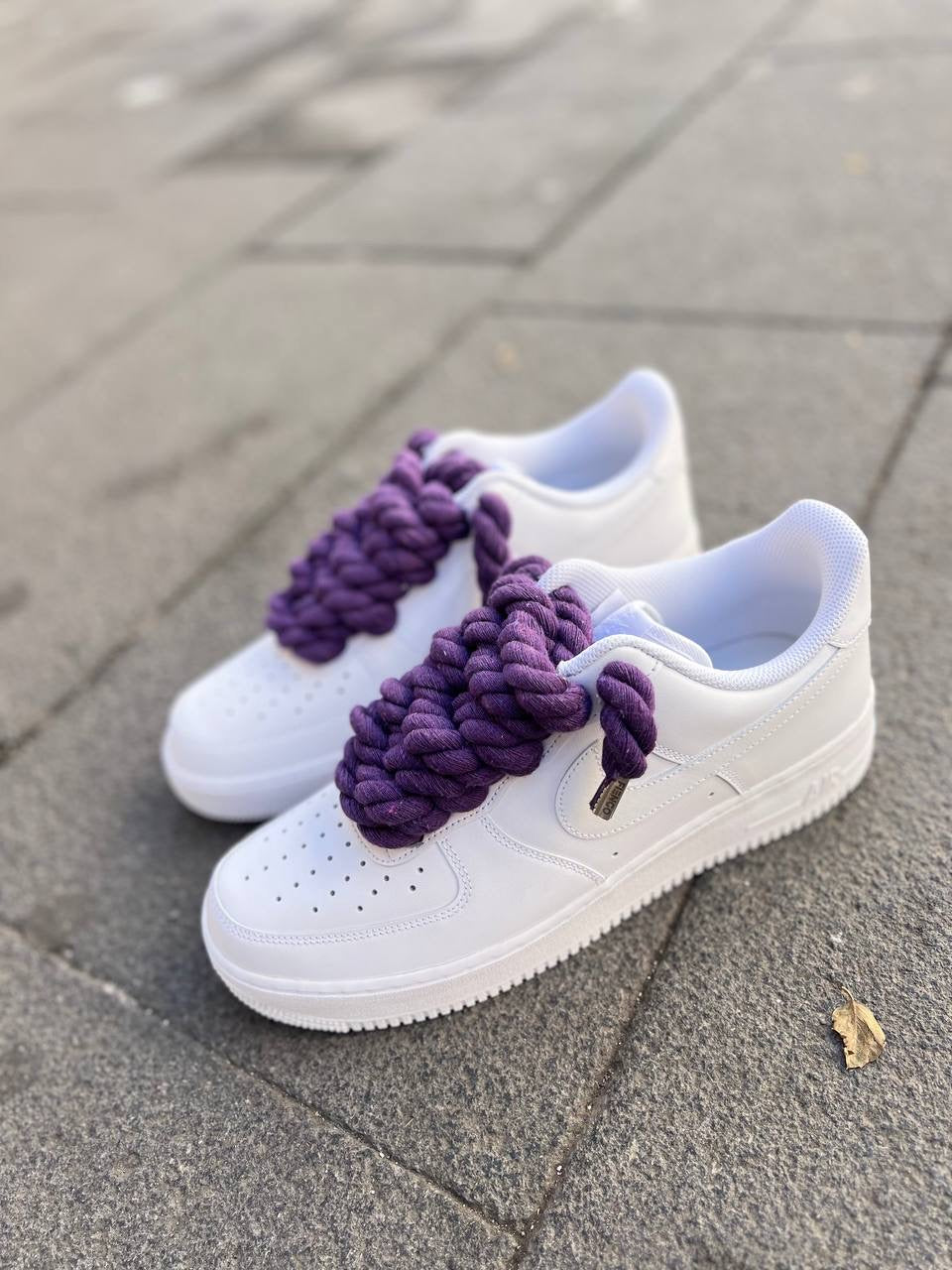 Air Force 1 White Rope Laces Viola