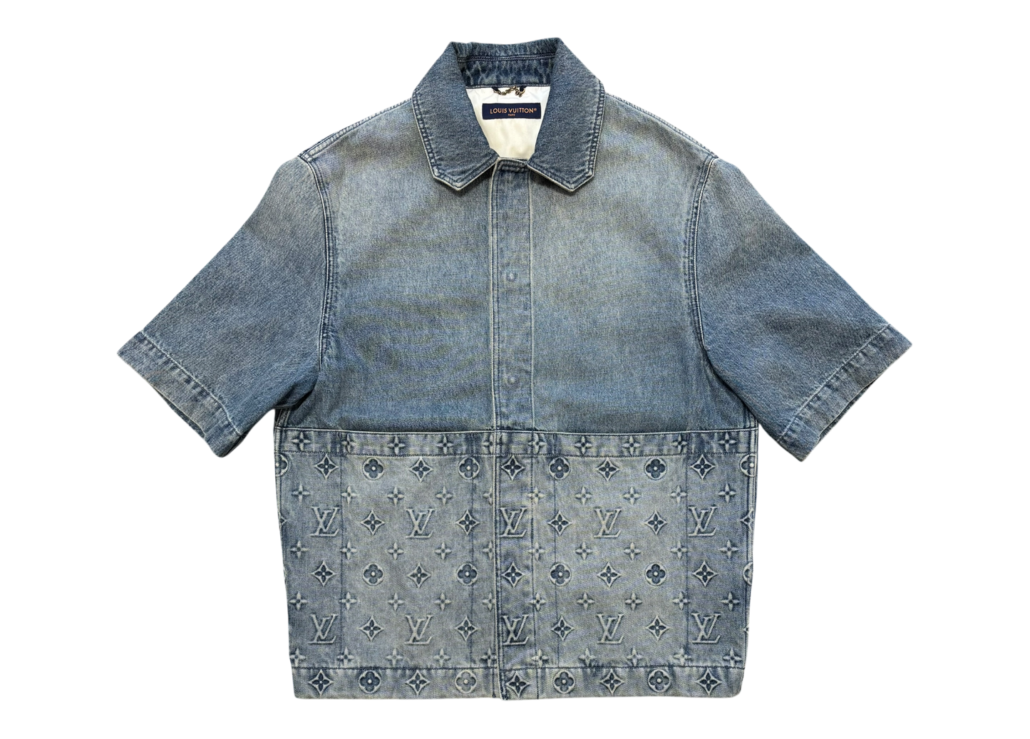 Louis Vuitton Denim Shirt Monogram COND 9.5/10