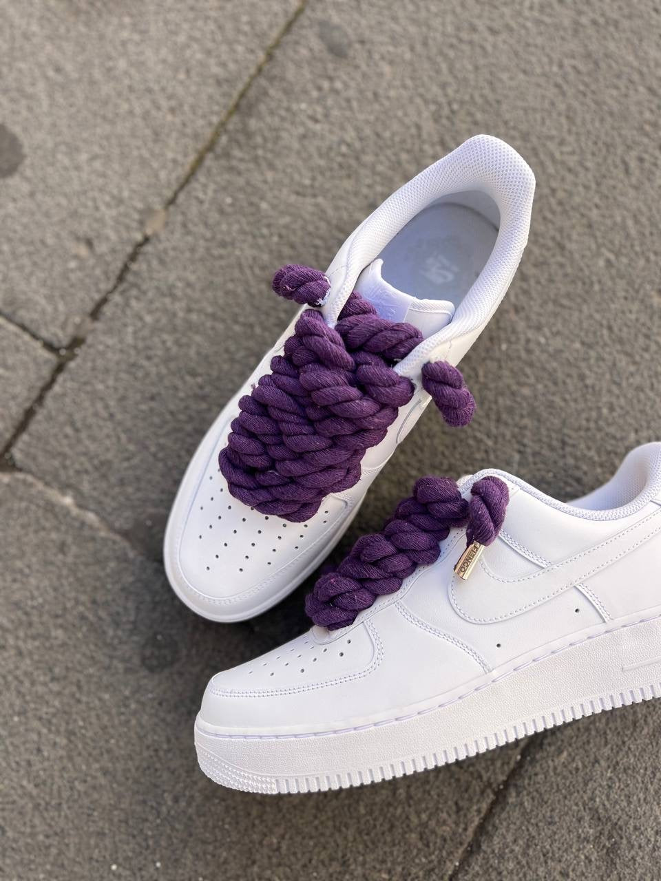 Air Force 1 White Rope Laces Viola