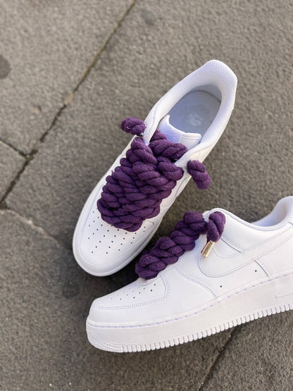Air Force 1 White Rope Laces Viola
