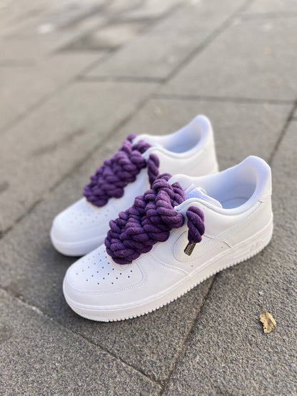 Air Force 1 White Rope Laces Viola
