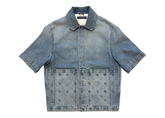 Louis Vuitton Denim Shirt Monogram COND 9.5/10