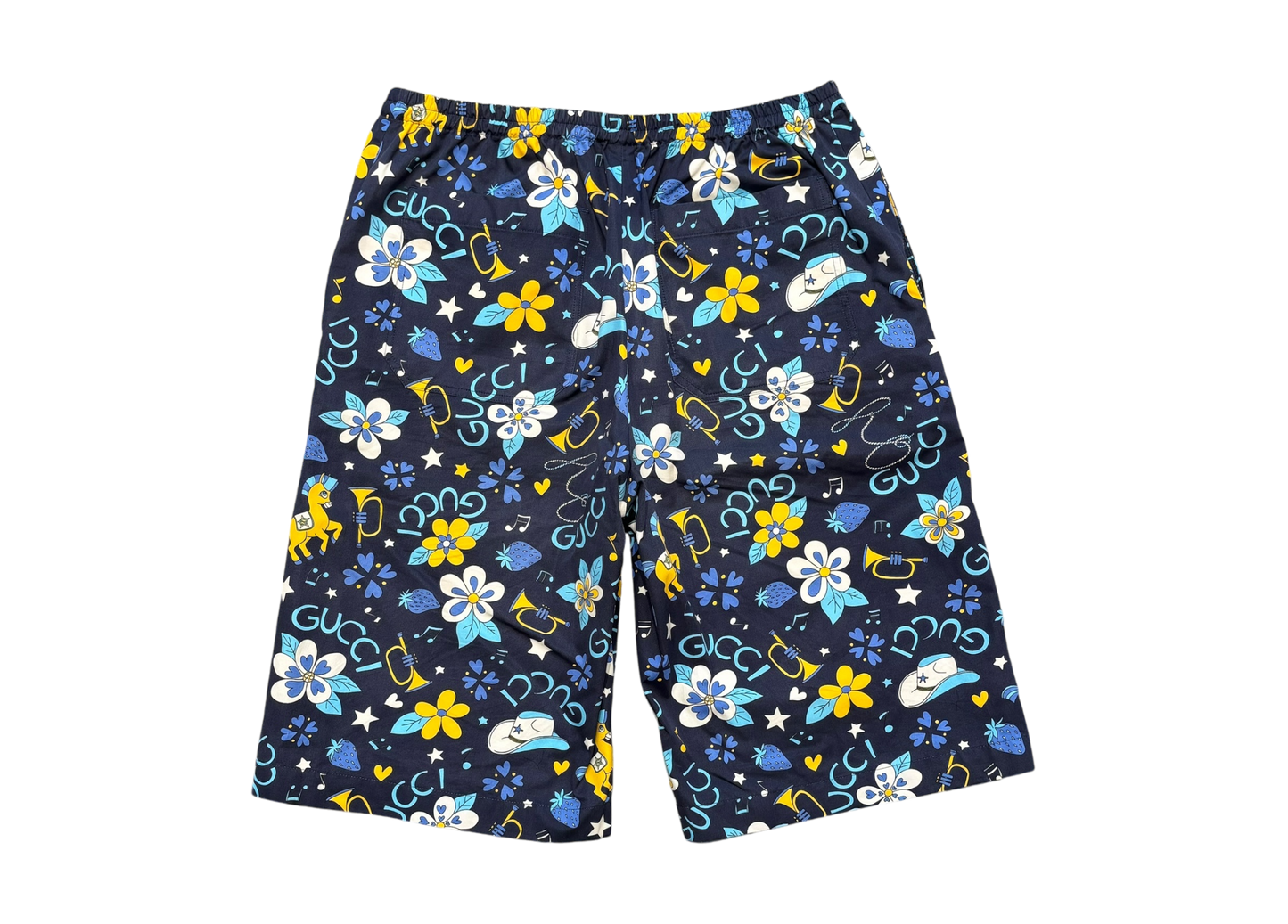 Gucci Shorts Flower Navy COND 9.5/10