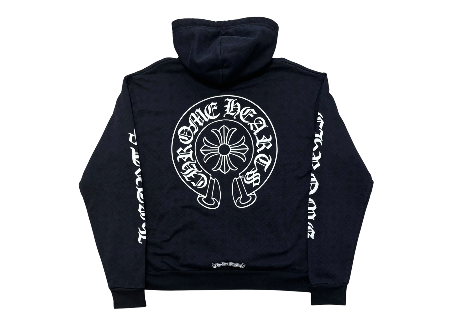 Chrome Hearts Hoodie Black Vertical Logo COND 8.8/10