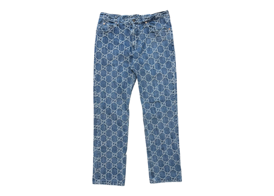 Gucci Denim Jeans Monogram COND 9.5/10