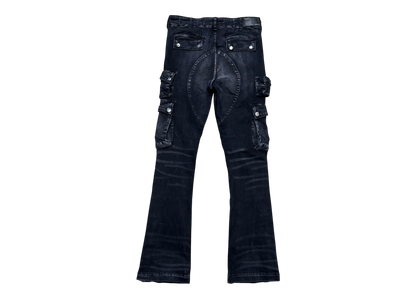 Amiri Denim Cargo Black Flared COND 8.8/10