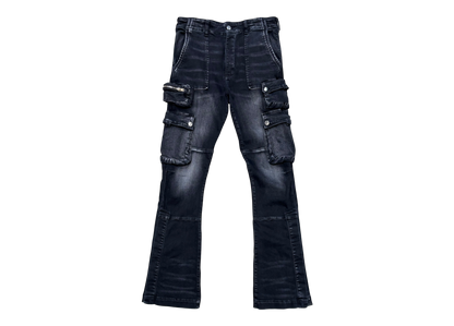 Amiri Denim Cargo Black Flared COND 8.8/10