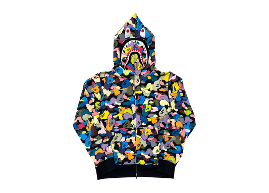 Bape Shark Hoodie Camo COND 9/10