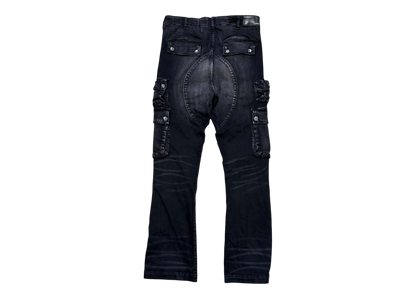 Amiri Denim Cargo Black Flared COND 9/10