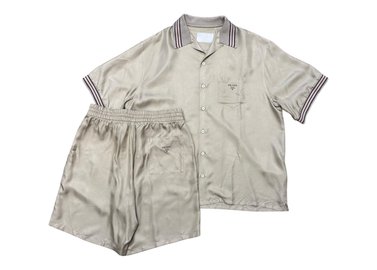 Prada Silk Shirt and Shorts set COND 9.5/10