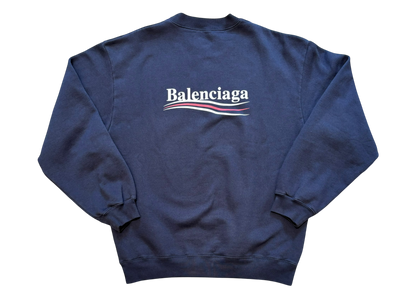 Balenciaga Crewneck Navy Logo COND 8.8/10