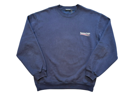 Balenciaga Crewneck Navy Logo COND 8.8/10